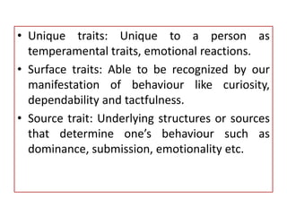 Source Trait Example Humanbehaviourppt | PPTX