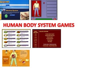 Human body system games