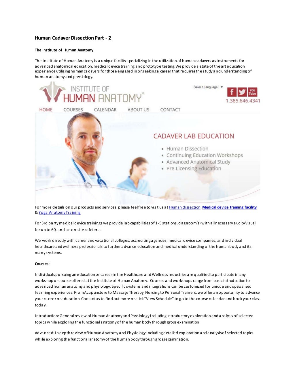 Human cadaver dissection part 2