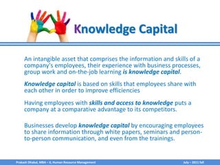 Knowledge capital Management | PPTX