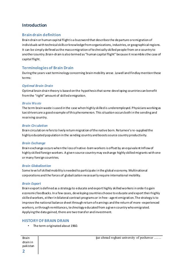 Human capital flight (brain drain)
