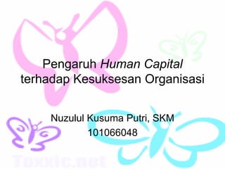 Pengaruh  Human Capital  terhadap Kesuksesan Organisasi Nuzulul Kusuma Putri, SKM 101066048 