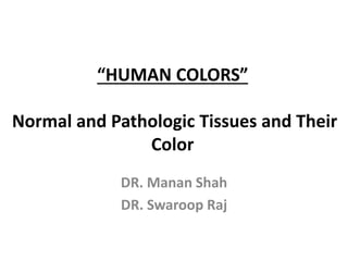 Human colors. color of normal and pathologic tissue | PPTX