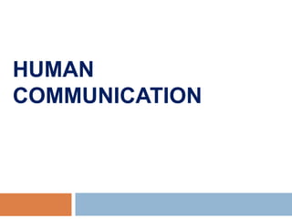 HUMAN
COMMUNICATION

 