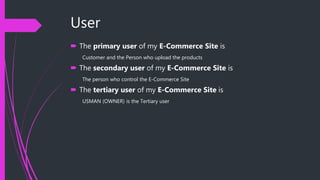 Human computer interaction | E-commerce Project | PPTX