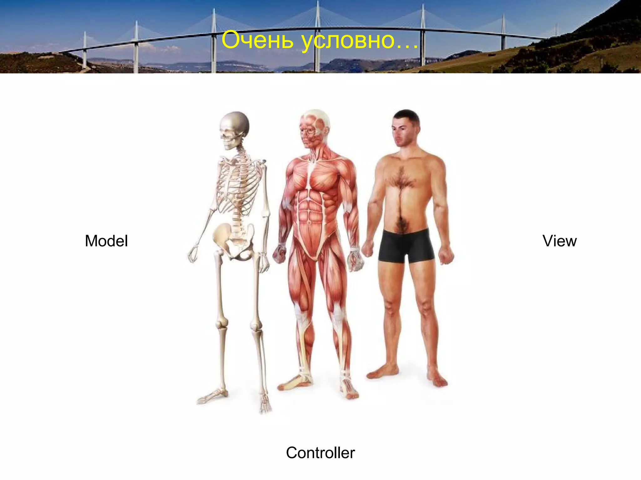 Очень условно…
Model
Controller
View
 