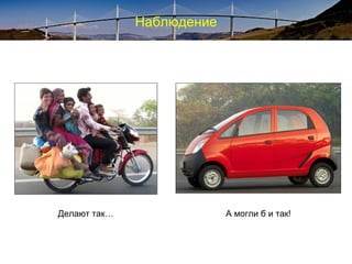 Наблюдение
Делают так… А могли б и так!
 