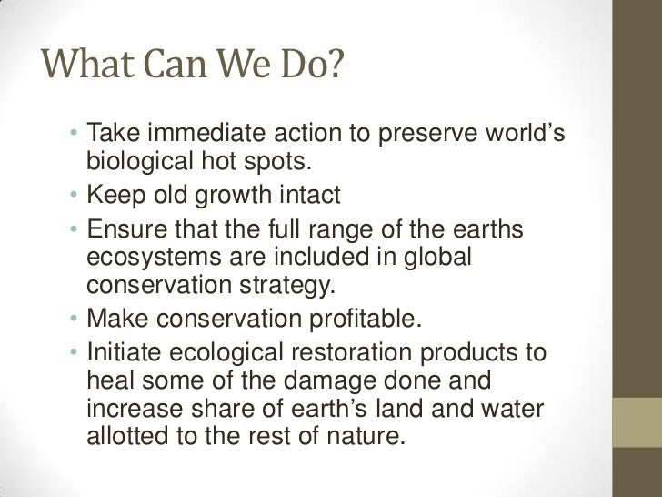 destruction of biodiversity Sustainable ecosystems have biodiversity the impact of ecosystem destruction are the following: increased flooding due to the erosion of soil and lack of trees. destruction of biodiversity Sustainable ecosystems have biodiversity the impact of ecosystem destruction are the following: increased flooding due to the erosion of soil and lack of trees.