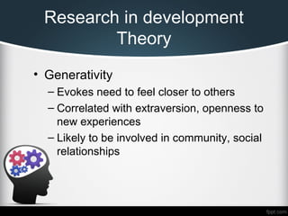 Generativity Child Development Human development .Nohoochem | PPT