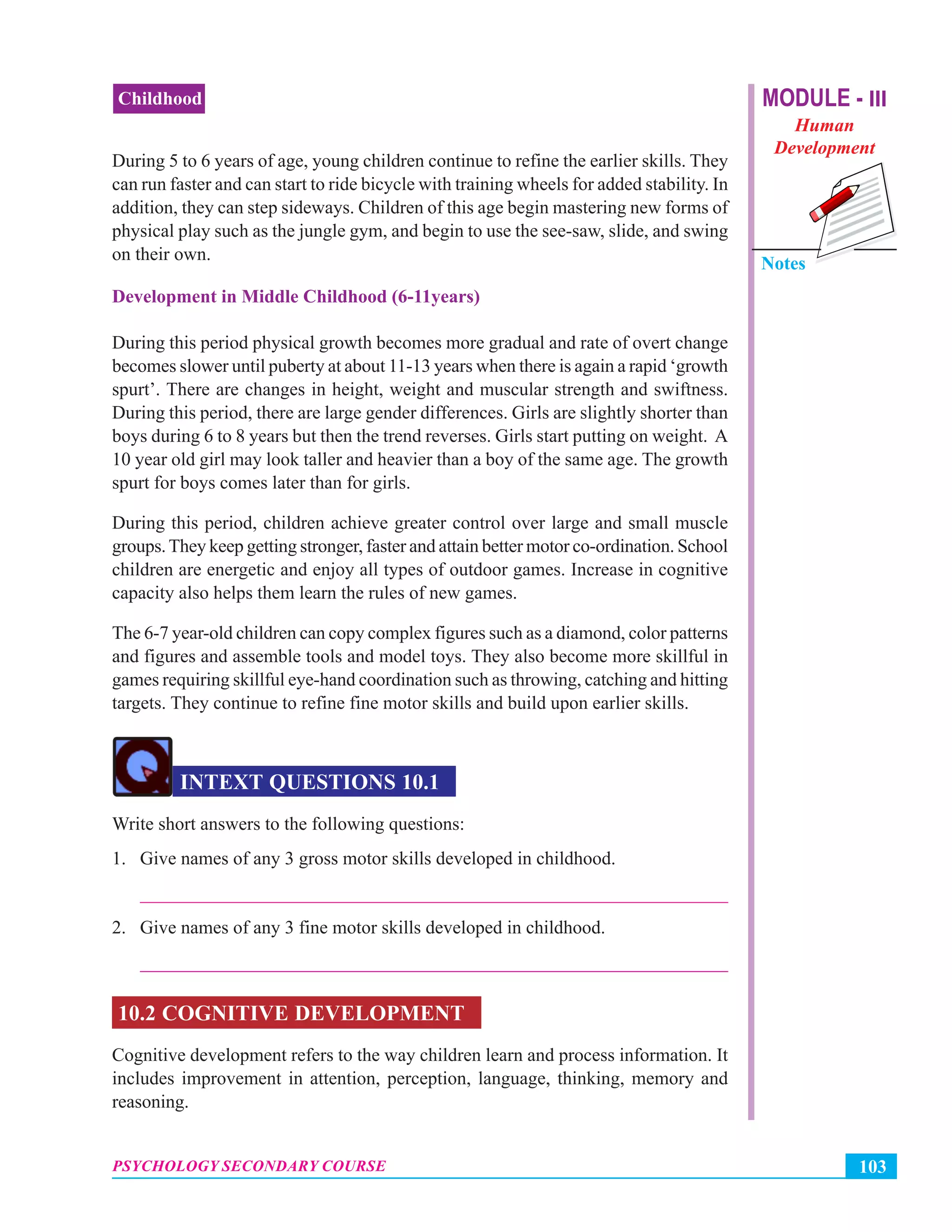 Human development childhood | PDF