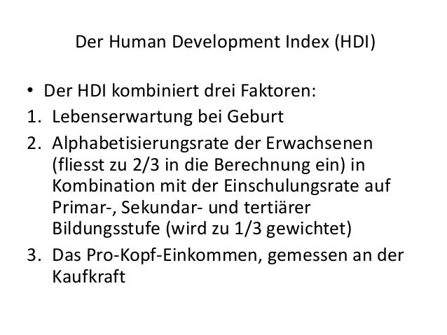 Was Ist Der Human Development Index Human Development Index