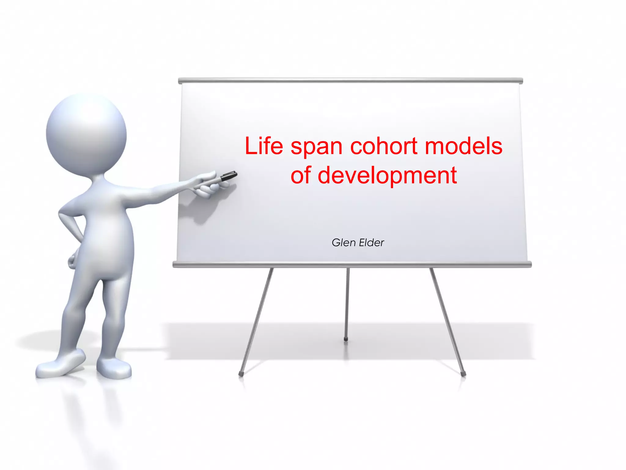 Life span cohort models
     of development

       Glen Elder
 