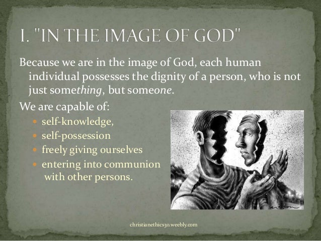 Human Dignity Christian Ethics 30 Unit 1a