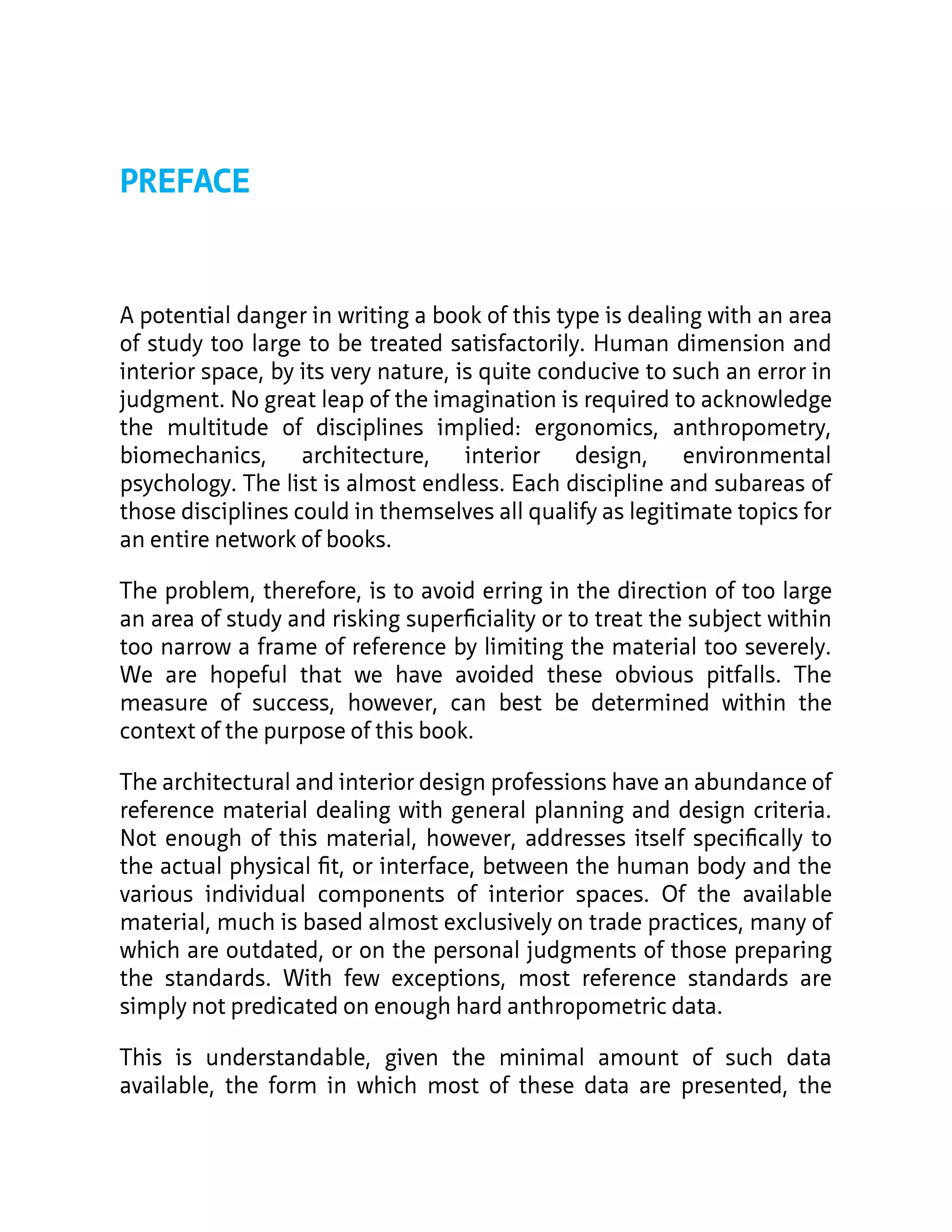 Human Dimension and Interior Space A Source Book of Design Reference ...