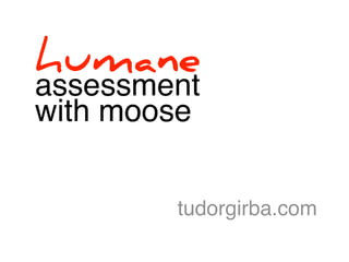 humane
assessment
with moose


        tudorgirba.com
 