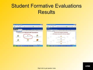 Student Formative Evaluations Results 