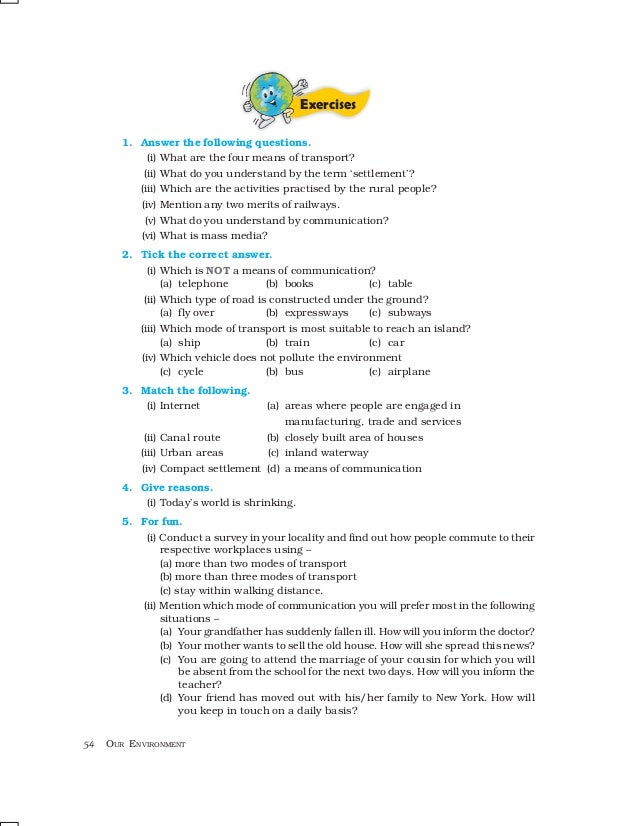 Human Environment Settlement Transportation And Communication