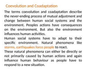 the presentation on human environment interactions | PPT