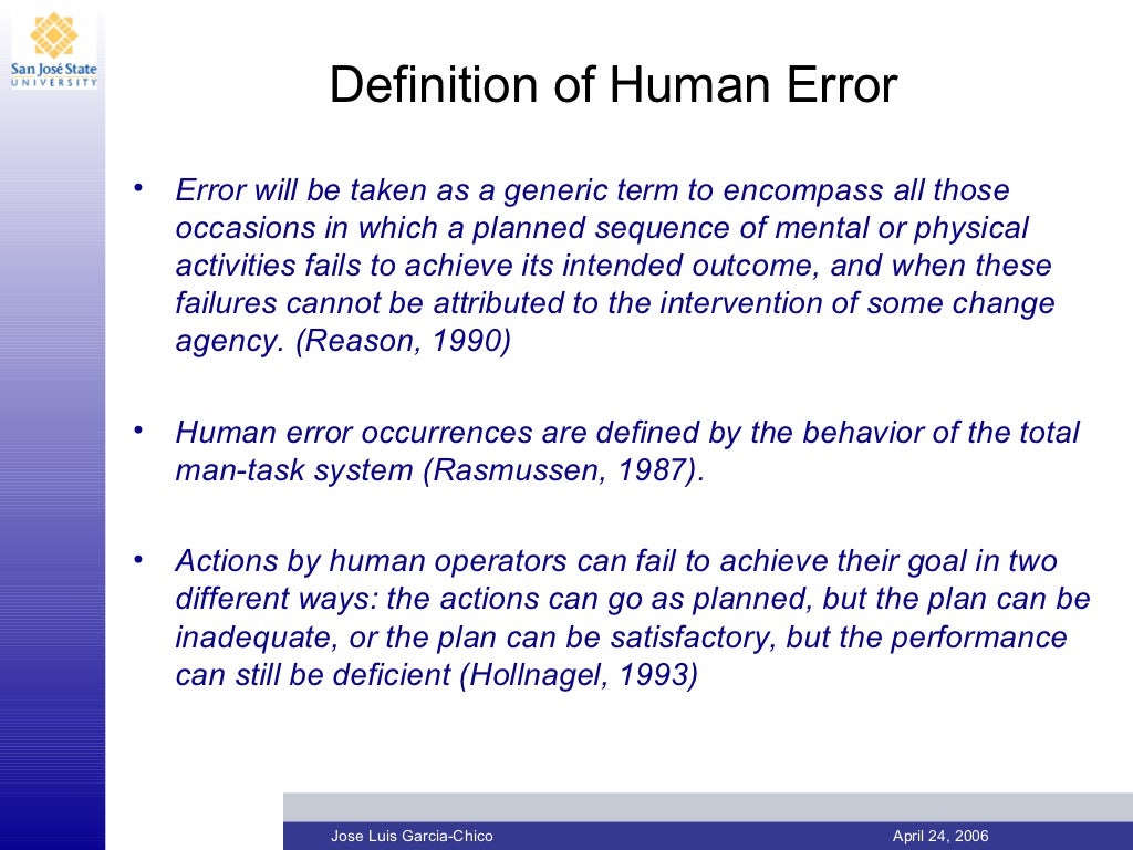 Human error