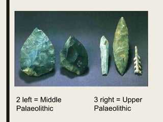 2 left = Middle
Palaeolithic
3 right = Upper
Palaeolithic
 