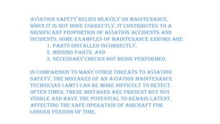Human Factors in Aviation Maintenance: Enhancing Safety and Performance ...