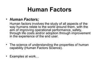 Human factors and ergonomics and anthropometrics | PPT