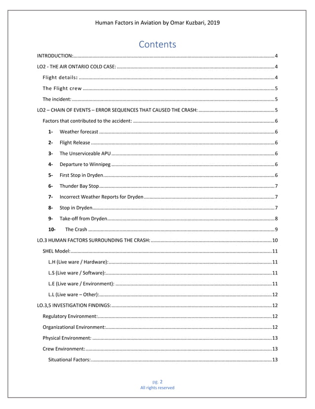 Human Factors in Aviation by Omar Kuzbari | PDF