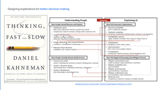 Designing explanations for better decision making
Designing Theory-Driven User-Centric Explainable AI (Wang et al, 2019)
 