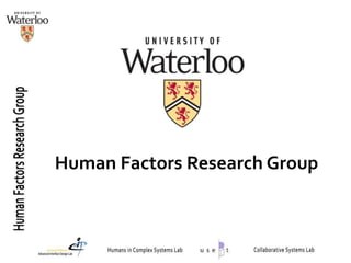 Human Factors Research Group 