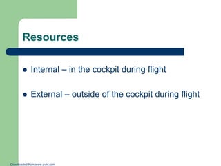Resources


Internal – in the cockpit during flight



External – outside of the cockpit during flight

Downloaded from ...