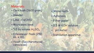 Table 1: Samples testing conditions
Sample
g. Ca(OH)2/ g.
biomass
Microwave temp.
(oC)
Microwave
time(hour)
1 ------- 120 ...