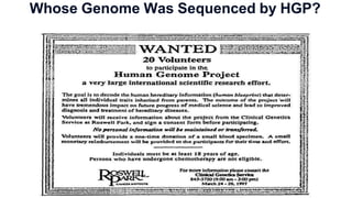Whose Genome Was Sequenced by HGP?
 
