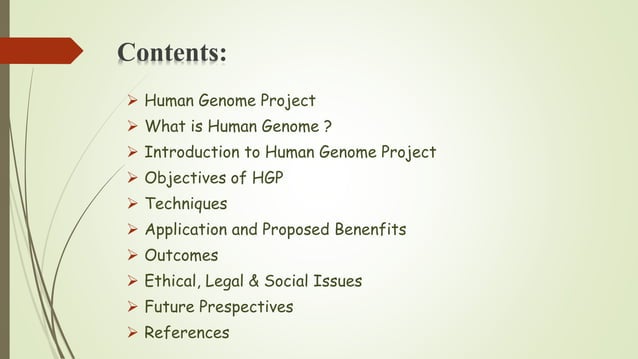 Human Genome Project | PPTX | Genetics | Science