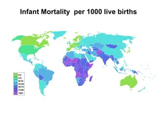 Infant Mortality per 1000 live births
 