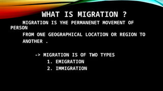 Migration In Geography Understanding Migration: Types, Factors, and Impacts in Human Geography ...