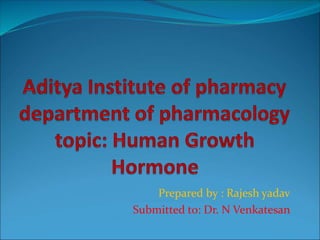 Human growth hormone | PPT