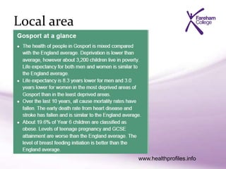 Local area
www.healthprofiles.info
 