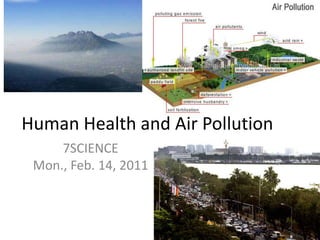 Human Health and Air Pollution 7SCIENCE Mon., Feb. 14, 2011 