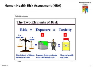 Human health risk assessment | PDF
