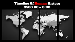 Timeline Of Human History
3500 BC – 0 BC
 
