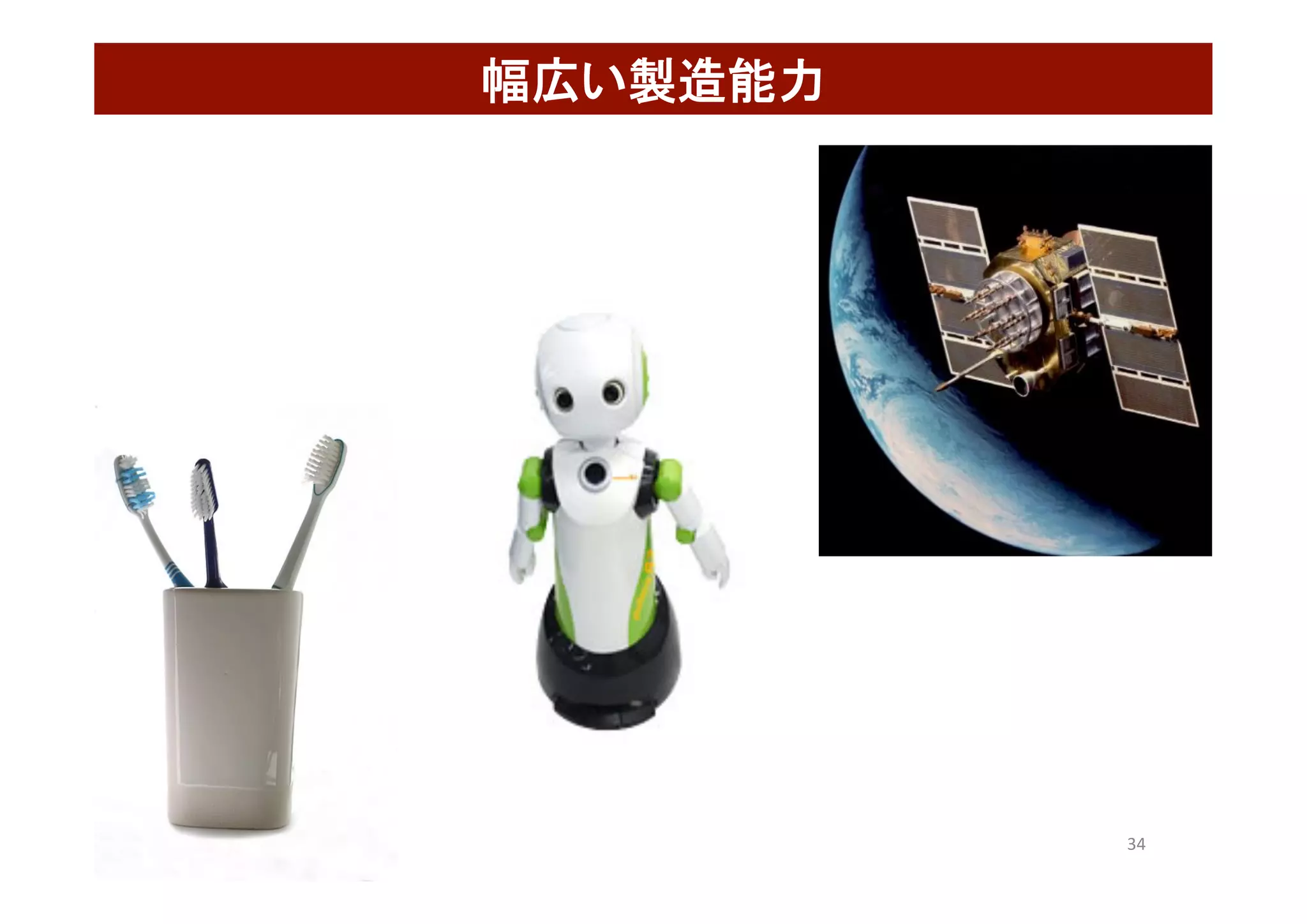 34	
幅広い製造能力	
 