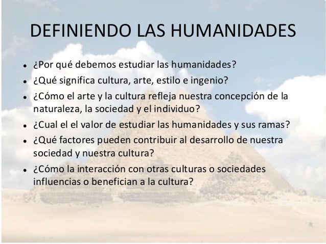 Humanidades I – Introducción a las Humanidades