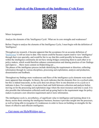 Human Intelligence Source Analysis | PDF