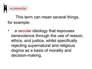 Humanitism Humanism in Education | PPT