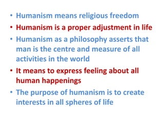 Humanism & its Educational Implications