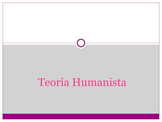 Teoría Humanista 