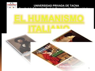 UNIVERSIDAD PRIVADA DE TACNA Facultad de Educación Cs de la Comunicación y Humanidades Por: Bianca Cárdenas Fernández 