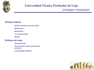 humanismo versus tecnología