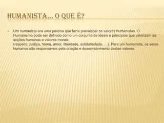 Humanistas, artistas e mecenas | PPTX