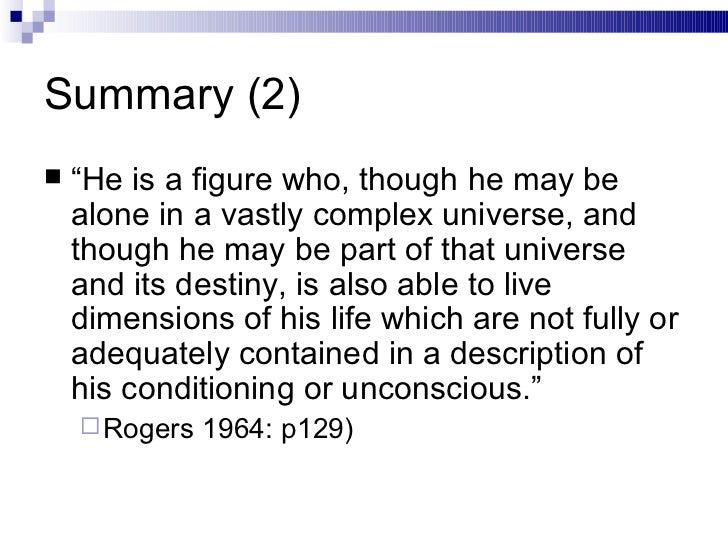 Humanistic Psychology Carl Rogers November 11